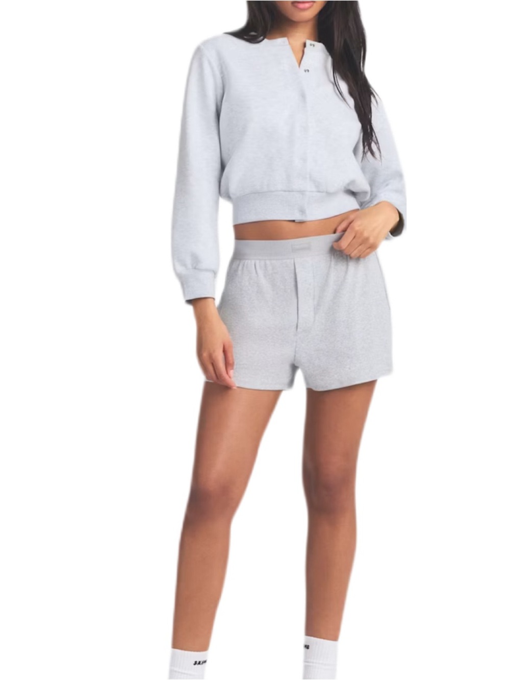 SKIMS Gray boyfriend loose boxers size XS